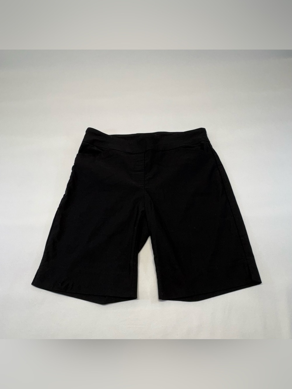 Hilary Radley Black Pull-On Stretch Bermuda Shorts - Size 8